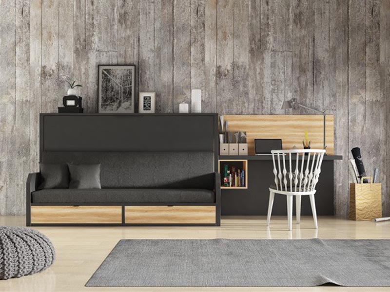 giuong gap ngang ket hop ghe sofa