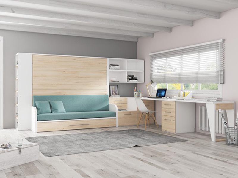 ghe giuong go thong minh ket hop ban