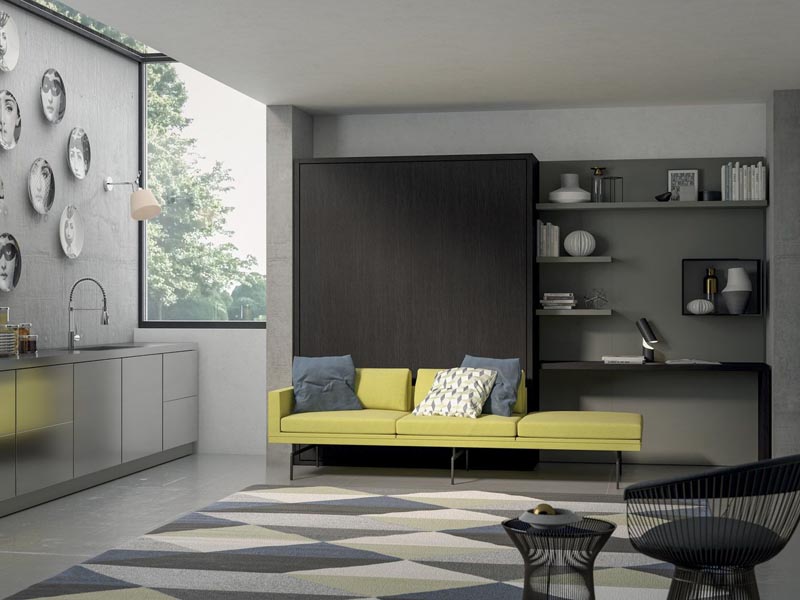 giuong gap thong minh ket hop bang ghe