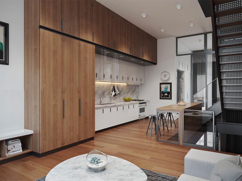 thiet ke phong bep nho 5