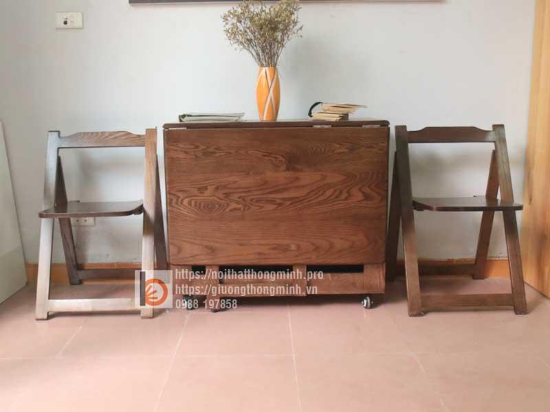 bàn ăn thông minh gấp gọn